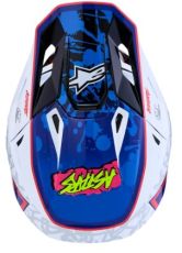 ALPINESTARS SM7 BLASTER Motocross Helmet WHT/BLU/RED