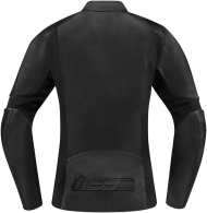 Women's leather motorcycle jacket OVERLORD LEATHER - BLACK