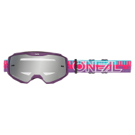 Мотокрос очила O'NEAL B-10 STRIPED PINK/PURPLE - SILVER MIRROR V.26