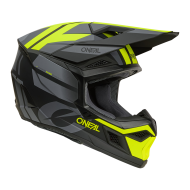 Motocross helmet O'NEAL 3SERIES RIDE BLACK/GRAY/NEON YELLOW V.26