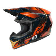 Мотокрос каска O'NEAL 3SERIES HAZE BLUE/ORANGE/GOLD V.26