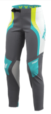 Pantaloni de motocross pentru femei THOR SPORTMODE VELOCITY GRI/ACQUA