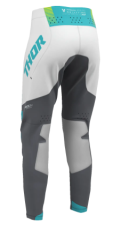 Pantaloni de motocross pentru femei THOR SPORTMODE VELOCITY GRI/ACQUA