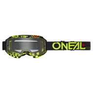 Мотокрос очила O'NEAL B-10 ATTACK BLACK/NEON YELLOW - CLEAR V.24