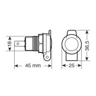 Πρίζα αναπτήρα DIN 12/24V 39132