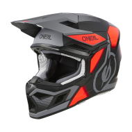 Motocross helmet O'NEAL 3SERIES VISION BLACK/RED/GRAY V.24