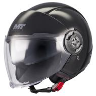 SCOOTER HELMET MT VIALE SV S PURE A1 BLACK GLOSS