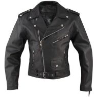 LEATHER MOTORCYCLE JACKET A-PRO CLASSIC BLACK