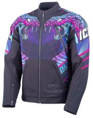 Jachetă moto ICON Synthwave Merc3 Lazer Cobra™ BK