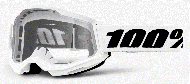 Мотокрос очила 100% GOGGLE STRATA 2 WHITE CLEAR