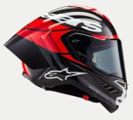 Casca ALPINESTARS Supertech R10 Team Negru/Carb/Roșu Fluo/Alb