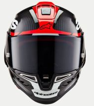 Casca ALPINESTARS Supertech R10 Team Negru/Carb/Roșu Fluo/Alb