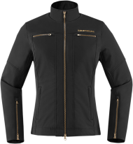 Women's textile motorcycle jacket ICON HELLA2 - BLACK