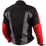Textile motorcycle jacket ADRENALINE PYRAMID 2.0 BLACK/GREY/RED