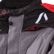 Textile motorcycle jacket ADRENALINE PYRAMID 2.0 BLACK/GREY/RED