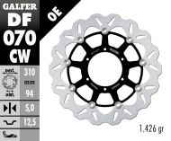 Floating Front Brake Disc Galfer WAVE FLOATING COMPLETE (C. ALU.) 310x5mm DF070CW