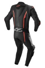 ALPINESTARS LEATHER TEAM Coveralls MISSILE V2 BLACK/FLUO RED