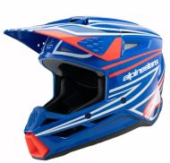 Παιδικό κράνος μοτοκρός ALPINESTARS SM3 WURX ΜΠΛΕ/ΚΟΚΚΙΝΟ/WT/BK