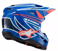 Παιδικό κράνος μοτοκρός ALPINESTARS SM3 WURX ΜΠΛΕ/ΚΟΚΚΙΝΟ/WT/BK