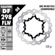 Floating Rear Brake Disc Galfer WAVE FLOATING (C. STEEL) 270x3mm DF298FLW