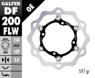 Floating Front Brake Disc Galfer WAVE FLOATING (C. STEEL) 250x3mm DF200FLW