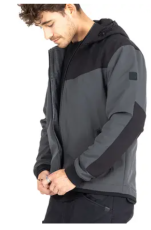 Textile jacket JOHN DOE HOOD XTM V3 RIP STOP SOFTSHELL GRAY/BLACK