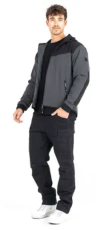 Textile jacket JOHN DOE HOOD XTM V3 RIP STOP SOFTSHELL GRAY/BLACK