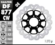 Floating Front Brake Disc Galfer WAVE FLOATING COMPLETE (C. ALU.) 310x4.5mm DF877CW