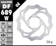 Заден спирачен диск Galfer WAVE FIXED  DISC WAVE FIXED 160x3mm DF689W