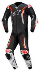 Echipament piele ALPINESTARS GP TECH V5 NEGRU/ALB/ROȘU FLUO