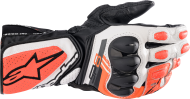 MANUSI DE PIELE ALPINESTARS SP-8 V3 NEGRU/ALB/ROSU FLUO
