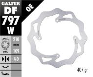Заден спирачен диск Galfer WAVE FIXED 210x4mm DF797W