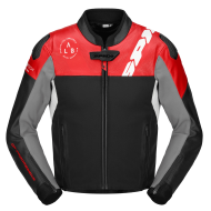 Leather motorcycle jacket SPIDI DP PROGRESSIVE HYBRID PERFORATED Red