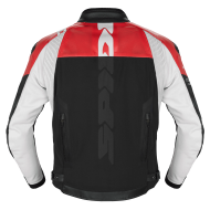 Leather motorcycle jacket SPIDI DP PROGRESSIVE HYBRID PERFORATED Red