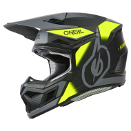 Motocross Helmet O'NEAL 3SERIES VISION BLACK/NEON YELLOW/GRAY V.24