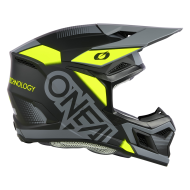 Motocross Helmet O'NEAL 3SERIES VISION BLACK/NEON YELLOW/GRAY V.24