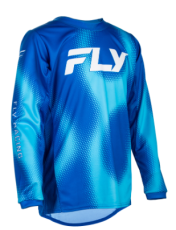 Kids motocross shirt FLY RACING Kinetic Torch Light Blue/Blue