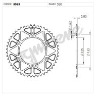 Rear Sprocket TROFEO 365063152 BLACK