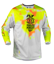 Motocross shirt FLY RACING Kinetic Blur- White/Hi-Vis/Orange