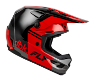 Κράνος Motocross FLY RACING Kinetic DBK 27 - Μαύρο/Κόκκινο/Γκρι