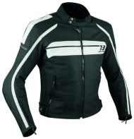 Motorcycle leather jacket A-PRO SBK WHITE