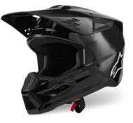 Κράνος μοτοκρός ALPINESTARS SM3 ΜΑΥΡΟ-ΓΥΑΛΙΣΤΕΡΟ