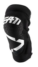 Genunchiere LEATT 3DF 5.0 cu fermoar - Negru/Alb