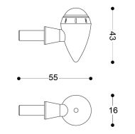 Indicatoare LED pentru motociclete BARRACUDA S-LED B-LUX NEGRU