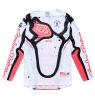 Φανέλα Motocross TROY LEE DESIGNS SSE Ultra Membrane Jersey - Λευκό/Υπέρυθρο Κόκκινο