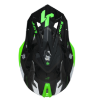 Motocross Helmet Just1 J-18 F Hexa Green Fluo/White/Titanium