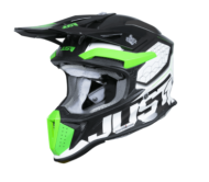 Motocross Helmet Just1 J-18 F Hexa Green Fluo/White/Titanium