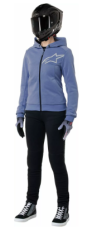 Women's motorcycle sweatshirt ALPINESTARS Stella Chrome v2 BLUE VIOLET/WHT