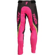 Pantaloni de motocross pentru femei THOR PULSE REV CHARCOAL/FLO PINK