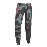 Pantaloni de motocross de damă THOR DEGHIZARE SECTOR FEMEI GRI/ROZ
